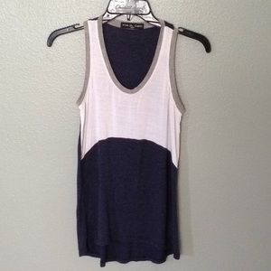Navy/white tank